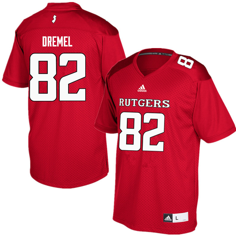 Men #82 Christian Dremel Rutgers Scarlet Knights College Football Jerseys Sale-Red